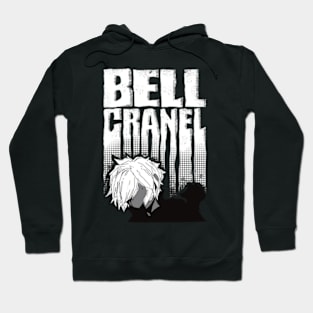 Bell Cranel Minimalist with Cool White Typography from Danmachi Anime Hoodie